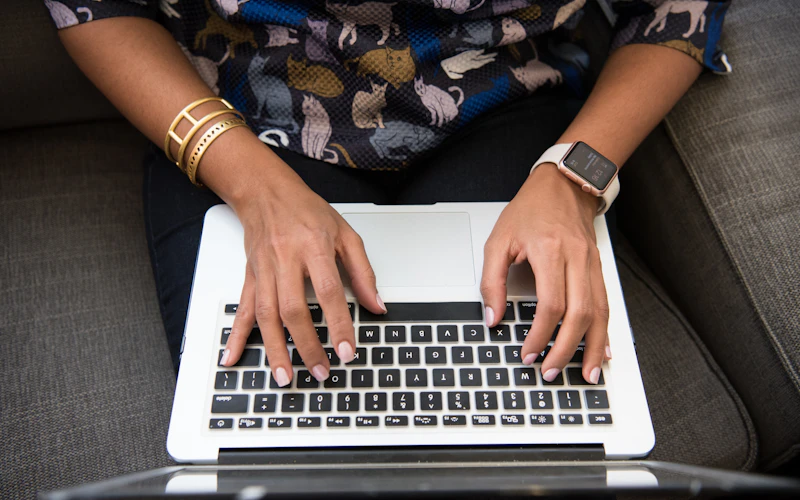 Interactive ecommerce storefront design on a laptop